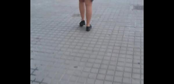  Sexy fat ass girl walking